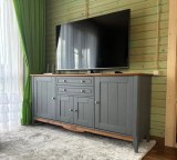 Тумба 222 Пенни серый 7046/антик 24 картинка 4