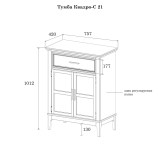 Тумба Квадро-С 21 Блэк картинка 5 Тумба Квадро-С 21 Блэк картинка 5
