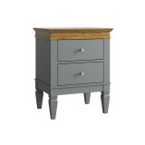 Тумба прикроватная Ольса-С 02 серый №7042 + антик №24 картинка 1