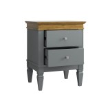 Тумба прикроватная Ольса-С 02 серый №7042 + антик №24 картинка 4 Тумба прикроватная Ольса-С 02 серый №7042 + антик №24 картинка 4