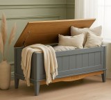 Тумба (сундук) V2 Пенни серый 7046/антик 24 картинка 3