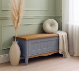 Тумба (сундук) V2 Пенни серый 7046/антик 24 картинка 5