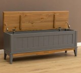 Тумба (сундук) V2 Пенни серый 7046/антик 24 картинка 8