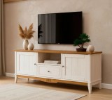 Тумба ТВ 1600 Пенни белый воск/антик 24 картинка 1