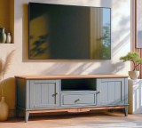 Тумба ТВ 1600 Пенни серый 7046/антик 24 картинка 1