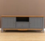 Тумба ТВ 1600 Пенни серый 7046/антик 24 картинка 2