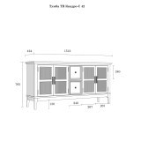 Тумба ТВ Квадро-С 42 размеры