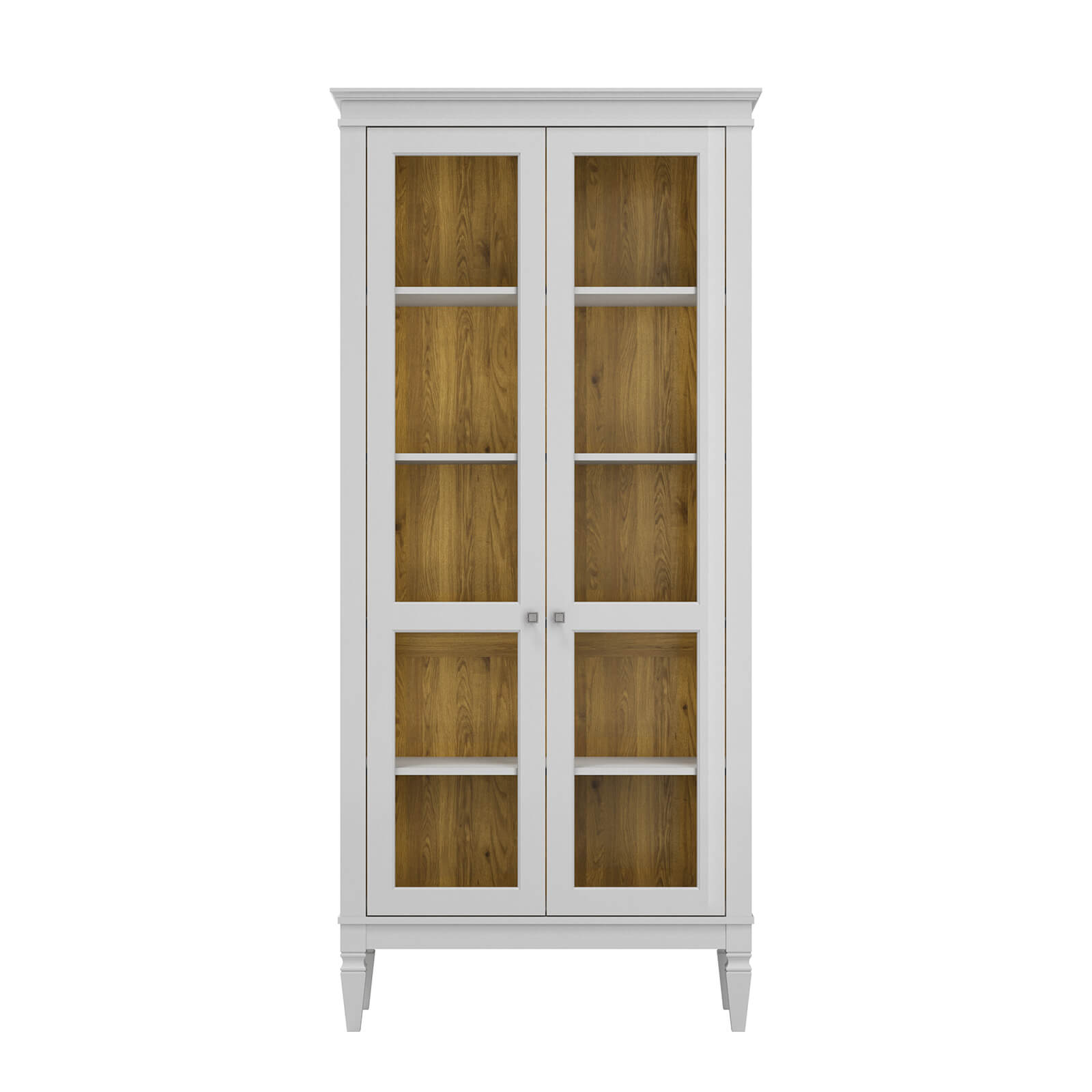 Шкаф для посуды Ольса-С 200 белый лак массив сосны Шкаф для посуды Ольса-С 200 белый лак - картинка 2