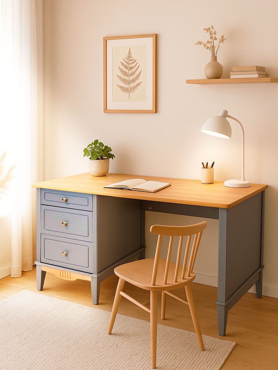 Стол письменный 120 Пенни серый 7046/антик 24 купить в Москве Стол письменный 120 Пенни серый 7046/антик 24 картинка 2