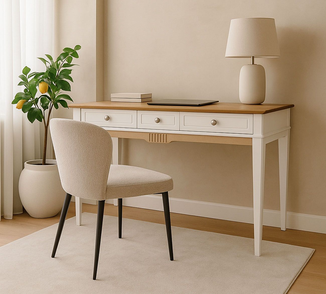 Стол туалетный 120 Пенни белый воск/антик 24 купить в Москве Стол туалетный 120 Пенни белый воск/антик 24 картинка 1