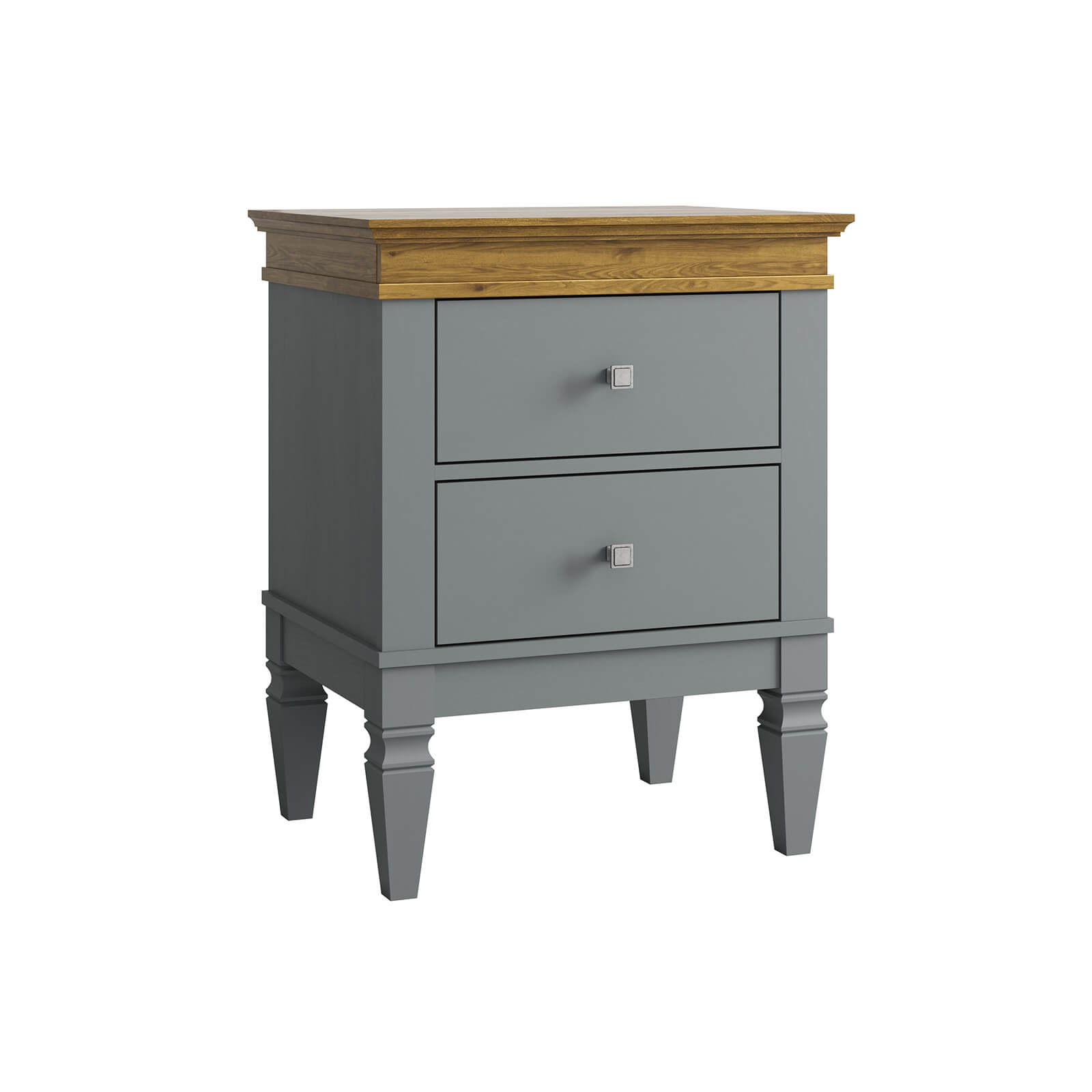 Тумба прикроватная Ольса-С 02 серый №7042 + антик №24 купить в Москве Тумба прикроватная Ольса-С 02 серый №7042 + антик №24 картинка 1